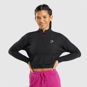 Gymshark Training Pippa Pullover Black Quarter Zip Top